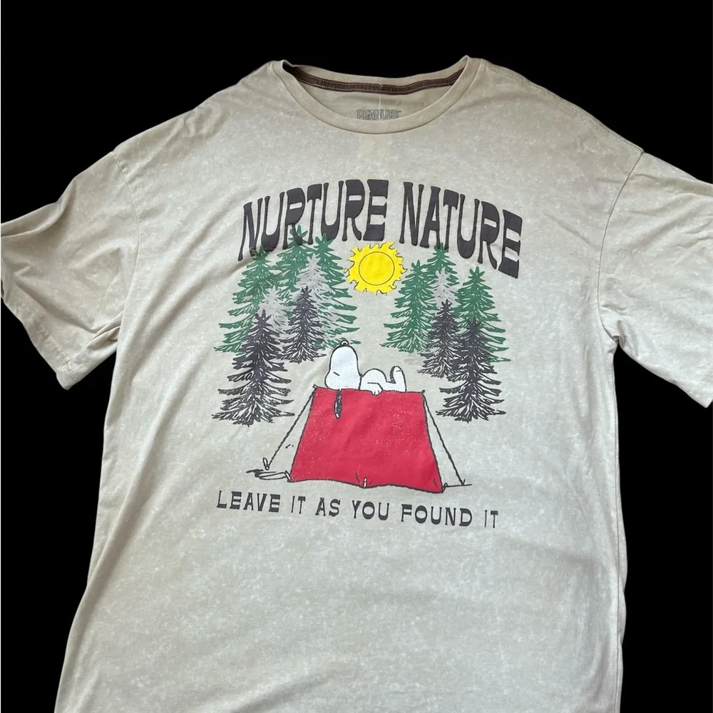 PEANUTS Hybrid Apparel Gray Graphic Tee - Picture 2 of 5